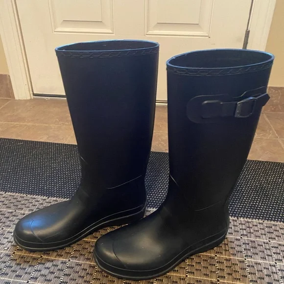 Kamik Rain boots women’s black size 9 - LIKE NEW - Picture 1 of 5